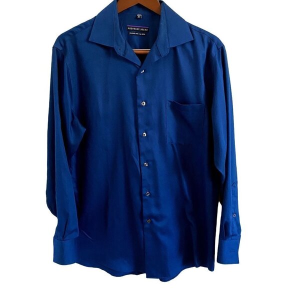 Geofrey Beene Classic Fit Button Down Dress Shirt | Blue | Size 15 1/2 - 32/33 - Picture 1 of 7